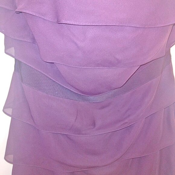 ANN TAYLOR EGGPLANT COLOR STRAPLESS KNEE LENGTH PARTY DRESS - SIZE 10 - Picture 2 of 3